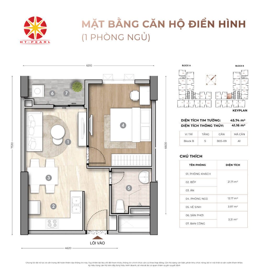 Loại 1PN 1WC
