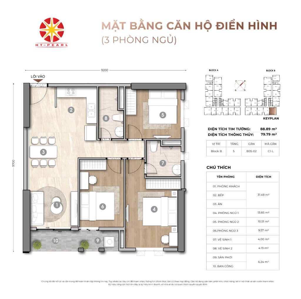 Loại 3PN 2WC