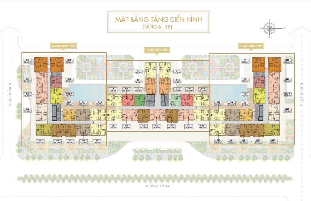 Mặt bằng căn hộ Saigon Mia