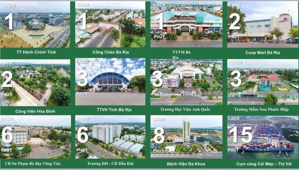 Tiện ích xung quanh dự án đất nền Bà Rịa CIty Gate